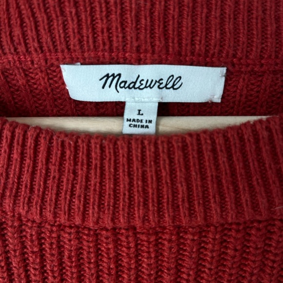 Madewell pocket pullover sweater rust large - Picture 4 of 7